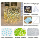 1pc 20LEDS/20 Flores Tulipán Nocturno DIY, Mar de Flores 3D, Accesorios de Escritorio Exquisitos, Regalos Íntimos para Novias, Familia, Compañeros de Clase y Amigos, Regalos para el Día de la Madre, Regalos de Cumpleaños