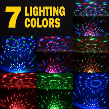 MSLITELY Disco Ball Light con 7 colores, cable de alimentación USB de 1,5 m - Lámpara de fiesta RGB LED con control remoto, sincronización de música, perfecta para DJs y actuaciones en el escenario, iluminación de escenario | Disco Ball Light | Lámpara a