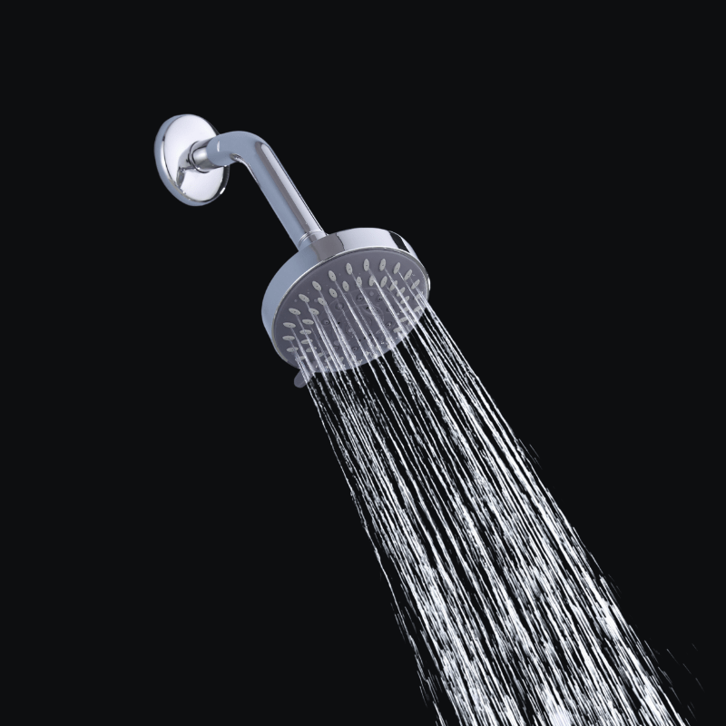 Rociador de Ducha Fijo de 4 Pulgadas con 5 Modos de Riego - Panel Grande de Alta Presión, Boquillas Desmontables y Lavables, Plástico Electroplateado Duradero, Sistema de Ducha para Pared