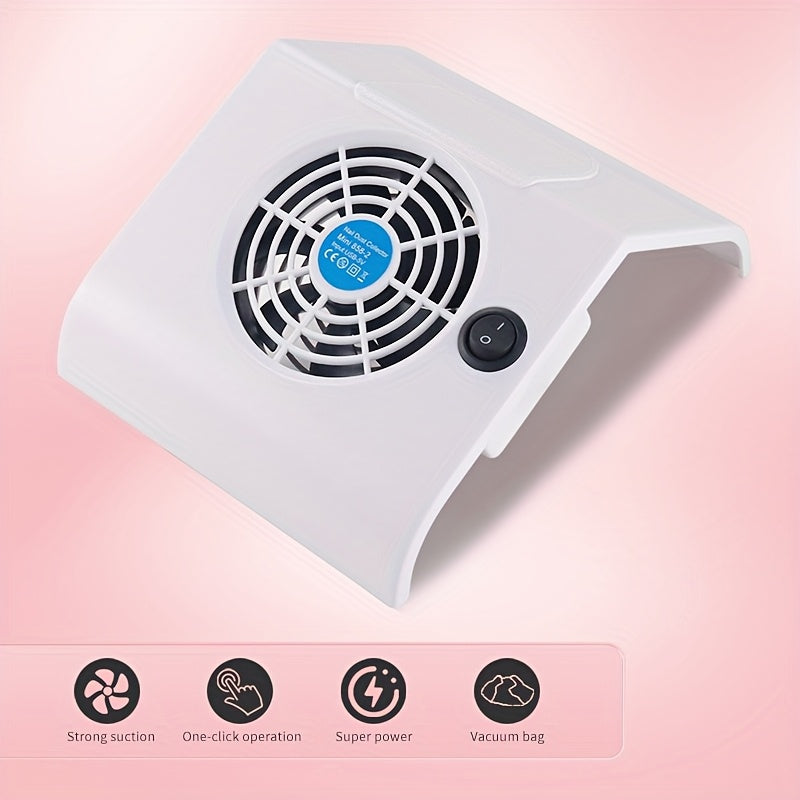 Secador de uñas USB mini para manicura - Diseño compacto de plástico, sin adaptador de alimentación incluido, opciones blancas y rosas elegantes, herramienta de manicura compacta para cuidado de uñas rápidos, accesorio de cuidado de uñas, diseño de uñas