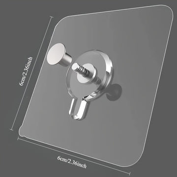20pcs Ganchos Adhesivos Fuertes para Pared - Sin Taladro, Impermeables y Contemporáneos de Plástico para Cocina & Baño, Fácil Instalación sin Daños para Cuadros, Marcos, Posters, Relojes, Ganchos de Utilidad