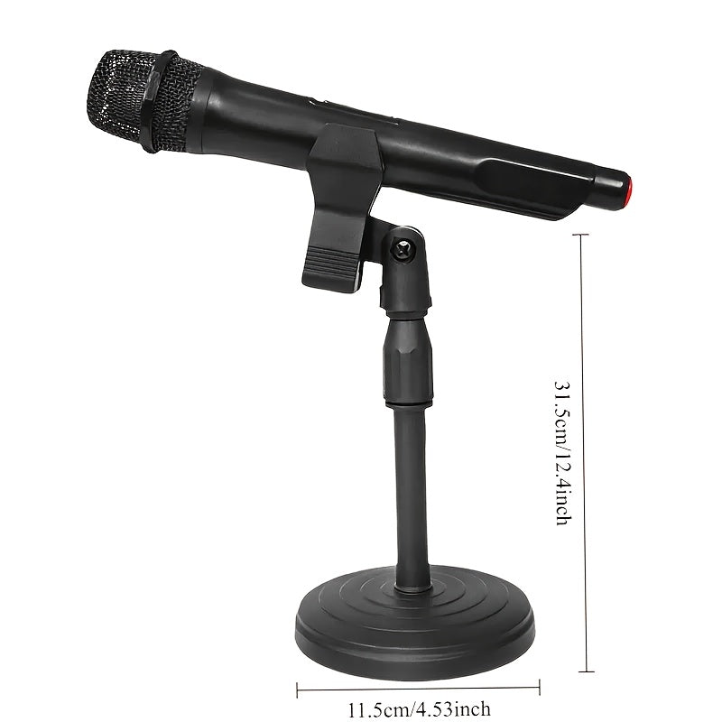 Soporte de micrófono de escritorio reforzado, altura ajustable con base redonda estable, fácil de instalar, soporte de micrófono portátil - Adecuado para estudios caseros, transmisión en vivo, podcasting, compatible con PC