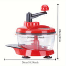 Molino de verduras manual, molinillo de ajo, procesador de alimentos de plástico PVC multifuncional, sin carga, con contacto con alimentos, para suministros de cocina de autocaravana