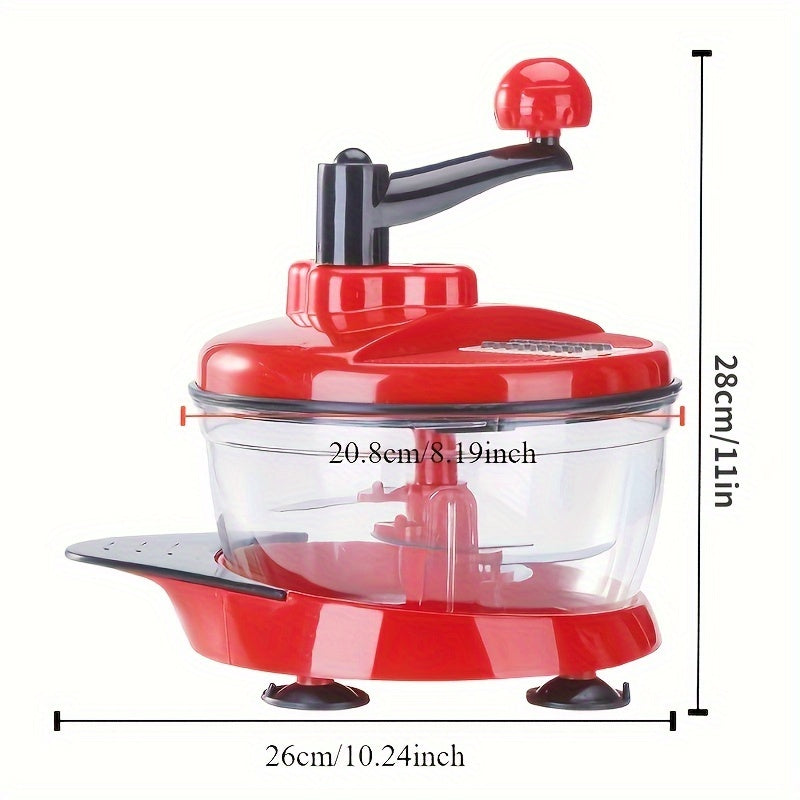 Molino de verduras manual, molinillo de ajo, procesador de alimentos de plástico PVC multifuncional, sin carga, con contacto con alimentos, para suministros de cocina de autocaravana