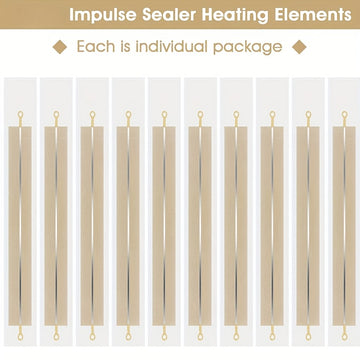 4 piezas de cartuchos de repuesto de sellador de calor, elementos de calentamiento de máquina de sellado por pulso, kit de mantenimiento y reparación de sellador de vacío sin cargado, sin batería requerida para sellar bolsas de plástico