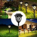 6 luces solares para jardín, exteriores y césped, estilo retro con cuadrícula, proyección de luz cálida/blanca, ideales para caminos, patios, jardines, entradas y regalos navideños