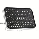 Rociador de Lluvia Cuadrado Montado en el Techo de 30.48 cm - Cabezal de Ducha Superior con Rotación 360°, Ahorro de Agua y Gran Flujo, Plástico Duradero para Mejora del Baño, Accesorio Moderno