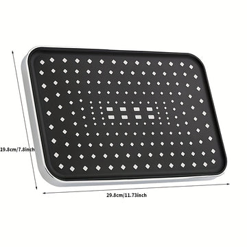 Rociador de Lluvia Cuadrado Montado en el Techo de 30.48 cm - Cabezal de Ducha Superior con Rotación 360°, Ahorro de Agua y Gran Flujo, Plástico Duradero para Mejora del Baño, Accesorio Moderno