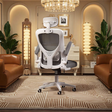 13 Escenas Silla de Oficina Ergonómica con Estructura Ajustable, 11 Regalos Festivos, Inclinación Manual, Superficie Fácil de Limpiar, 3 Colores Disponibles, Giro y Altura Ajustable, Ruedas Incluidas – Hasta 12 Meses