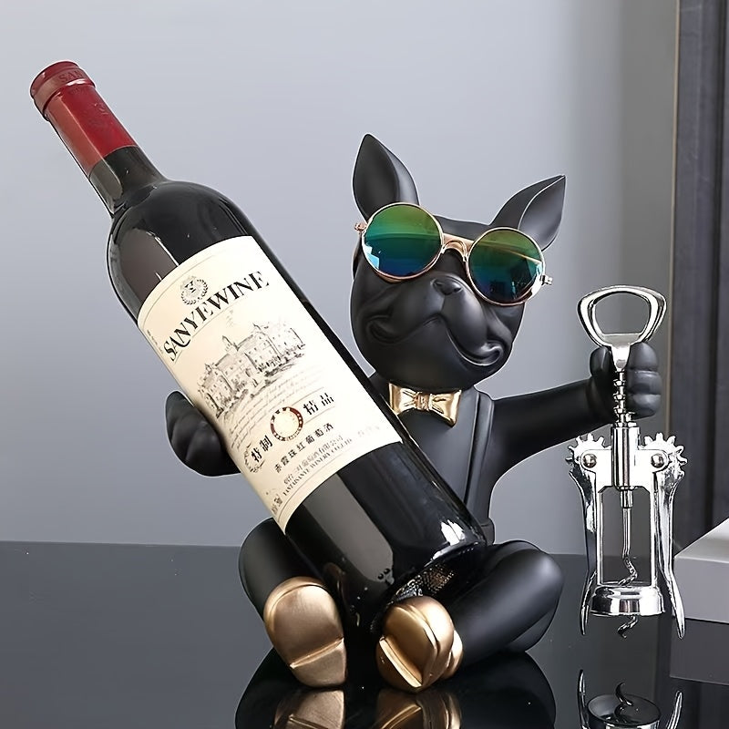 1 pieza, Decoración Moderna de Estante para Vino Tinto Francés, Decoración de Gabinete de Vino de Lujo Ligero para Sala de Estar Creativa, Pieza, Perfecta para Acción de Gracias