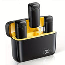 Micrófono inalámbrico profesional de 2 piezas con tecnología de emparejamiento automático, estuche de carga de 48 horas y cancelación de ruido dual. Micrófono inalámbrico plug-and-play, compatible con for iphone, for iPad, for Samsung PC, ideal para entr