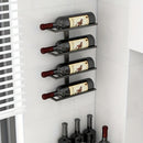 Estante de bar montado en la pared para exhibir botellas rojas, un pieza decorativa creativa para tu bar.
