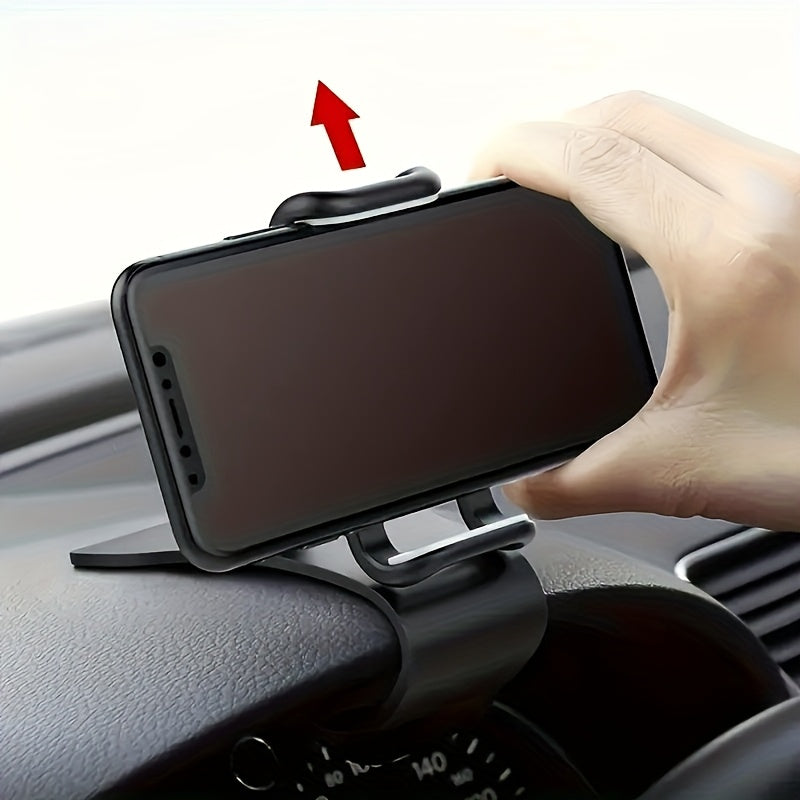 1pc Soporte de teléfono para automóvil universal rotativo - Material ABS impermeable, instalación fácil, forma ovalada, compatible con varios tipos de vehículos