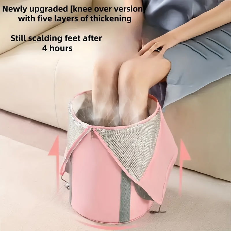 Balde portátil plegable para remojar pies, bolsa doméstica para remojo de pies