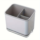 Organizador de Utensilios de Cocina Versátil con Bandeja de Goteo, Caja de Almacenamiento para Palillos y Cubiertos, Material PP Duradero, Accesorios de Cocina para el Hogar y Restaurante