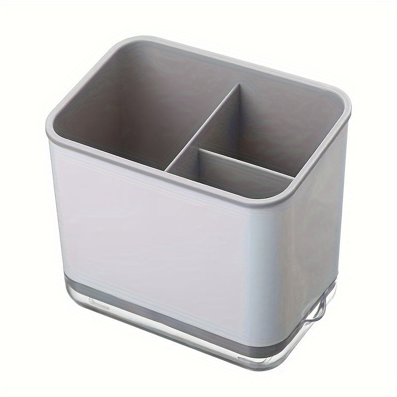 Organizador de Utensilios de Cocina Versátil con Bandeja de Goteo, Caja de Almacenamiento para Palillos y Cubiertos, Material PP Duradero, Accesorios de Cocina para el Hogar y Restaurante