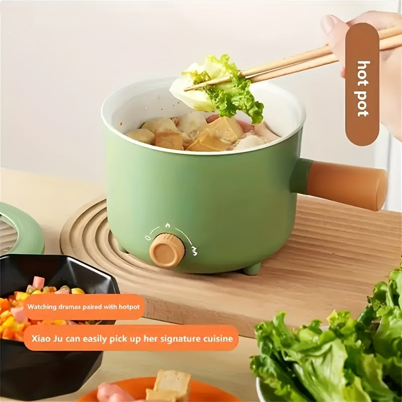 Cocina eléctrica para pot y fideos, sartén eléctrica de doble calor de conservación, antiadherente, multiusos para freír, cocinar a fuego lento y hervir, fácil de limpiar, conducción de calor rápida, experiencia de cocina duradera y resistente a altas te