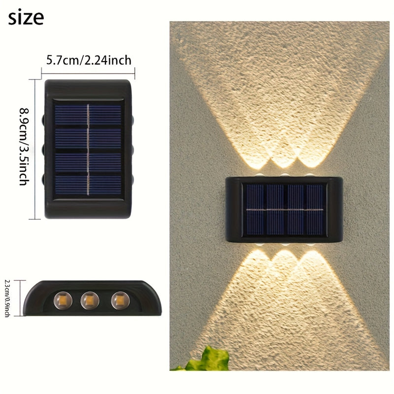 2/4 piezas de luces solares LED para exterior, luces de jardín, balcón, calle, paisaje, decorativas, fáciles de instalar, apliques para jardín, entrada o camino