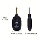 Sistema de Guitarra Inalámbrico con Batería Recargable - Transmisor y Receptor para Acústica, Bajo, Violín, Teclado e Instrumentos Eléctricos - ABS Duradero, Negro