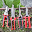 4 piezas de tijeras de poda de acero inoxidable para jardín, cortadoras manuales duraderas para ramas, frutas y flores, estilo contemporáneo, no eléctricas, diseño ergonómico, adecuadas para uso en húmedo o seco