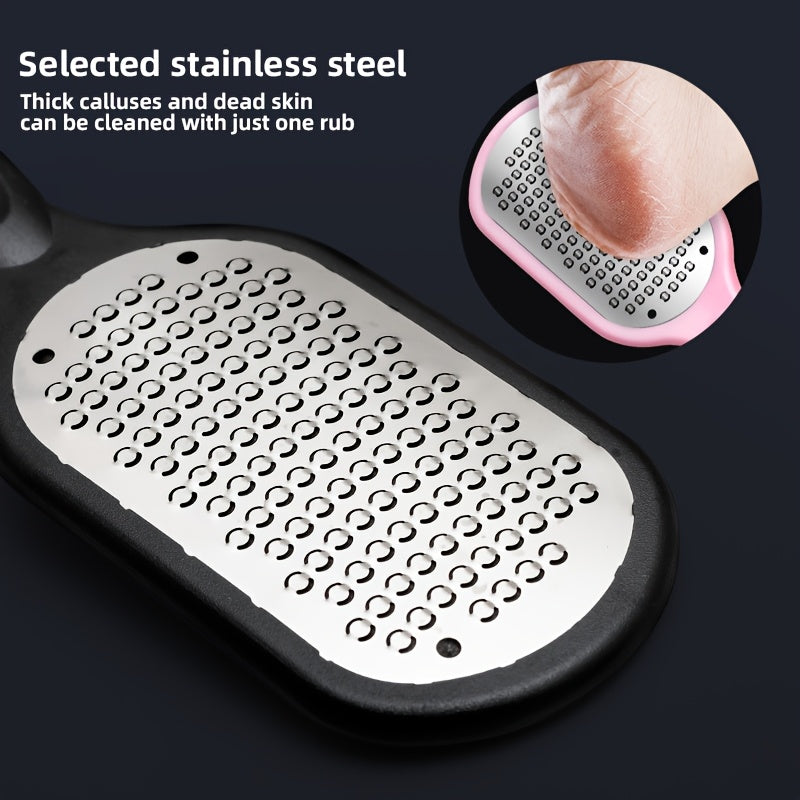 1 pieza, eliminador de callos y piel muerta ergonómico para pies, mango de plástico, lima profesional para pedicura, ideal para pies húmedos y secos, esencial para el cuidado de los pies en casa, hipoalergénico.