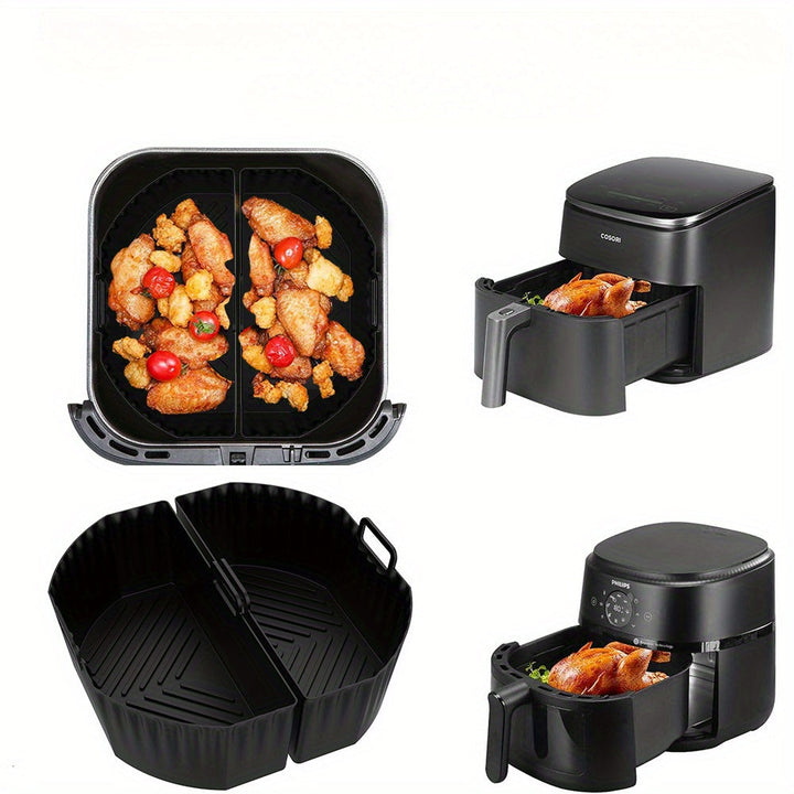 Reutilizable, de silicona cuadrada, para freidor de aceite Philips NA230 6.2LCosori 6.2L - Seguro para horno y microondas - Fácil limpieza, antiadherente, accesorio duradero para freidor, línea de freidor de aire.