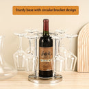 1pc Soporte Creativo para Copas de Vino, Diseño Lujoso, Sostiene 6 Vasos, Estante Colgante con Alambre de Hierro, Sin Necesidad de Taladrar, Exhibidor Premium para Decantador y Aireador de Vino