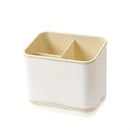 1pc Organizador de Utensilios de Cocina Multifuncional con Drenaje - Portacubiertos de Plástico Duradero, Caja de Almacenamiento Desmontable y Lavable para Palillos, Cucharas, Tenedores, Cuchillos y Más - Caddy de Encimera que Ahorra Espacio