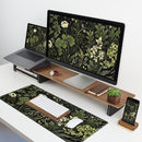 Botánica Felicidad, Alfombrilla de Escritorio Grande Verde Salvia Floral & Plantas - Antideslizante, Impermeable, Alfombrilla de Ratón para Juegos con Bordes Cosidos para Uso en Oficina y Hogar (69.85x29.97 cm)