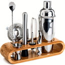 Kit de mixología para bartender: Juego de 10 herramientas para bar con elegante soporte de bambú, ideal para preparar cócteles en casa y set para martinis, regalo perfecto para casa nueva