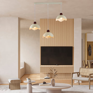 1pc, Lámpara Colgante de Lujo con Pantalla de Hierro Blanco, Candelabro Retro de 3 Cabezas para Comedor, Luz de Techo para Isla de Cocina o Sala, Decoración del Hogar, Lámparas Colgantes, Compatible con Bombillas E26/E27 (Bombillas no Incluidas)