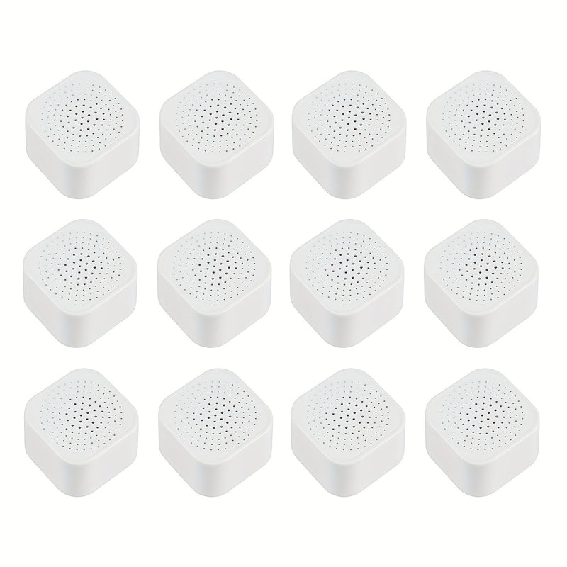 6/12pcs HUUCKY Absorbente de Olores con Carbón Activado - Diseño Cuadrado, Sin Necesidad de Electricidad, Caja Ventilada para Nevera, Congelador y Armarios