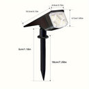 2pcs/4pcs/6pcs Focos Solares para Exteriores, 64 LED Luz Blanca Fría y Cálida con 3 Modos de Iluminación, Focos de Paisaje Ajustables de ABS para Jardín, Patio y Camino, Alimentados por Energía Solar y Resistentes al Clima, Luces Solares para Exteriores