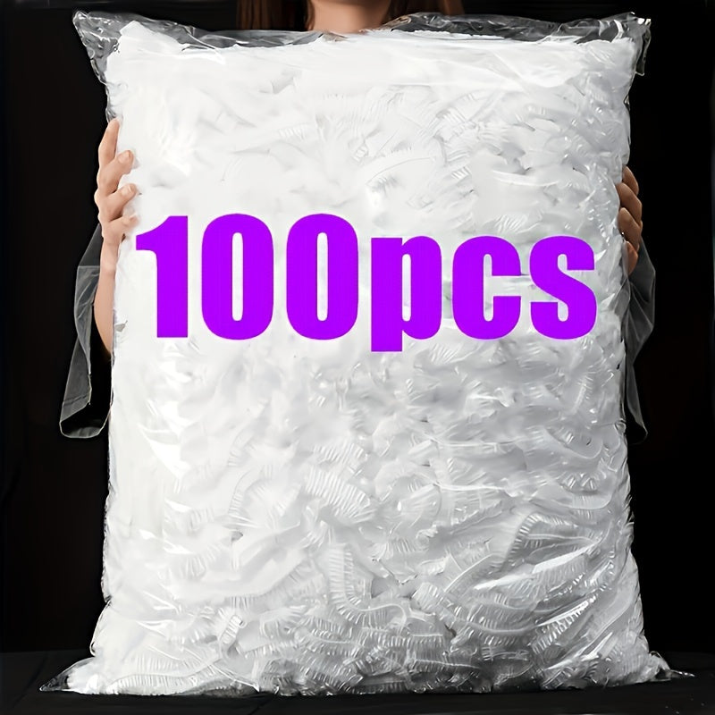 100 piezas de cubiertas adhesivas desechables de colores - Plástico grado alimenticio, perfectas para cocina, picnics y asados