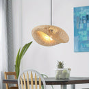 Lámpara de bambú tejido bohemio, 19,75 pulgadas (50cm), iluminación costera de sauce rústico y hecha a mano, para isla de cocina, comedor, dormitorio, entrada, restaurante, café (no incluye bombilla)