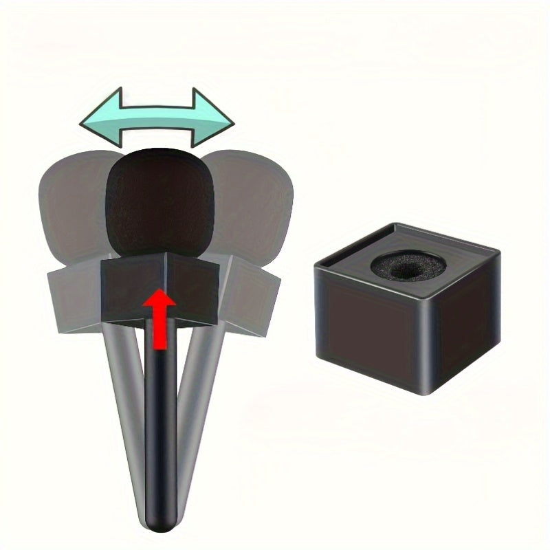 Adaptador de micrófono portátil, adaptador de instalación de mango de micrófono, adaptador conveniente para grabación de entrevistas y creación de contenido, juego de adaptadores de collar inalámbrico para DJI y RODE, cubierta de esponja de micrófono/man
