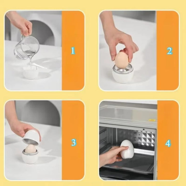 Hervidor de huevos para microondas de 1/4 taza - Cocina de huevos duros o blandos en 5 minutos, material PP duradero, no necesita batería, electrodoméstico de cocina fácil de usar para huevos, vaporización y hervido, dispositivo de cocción de huevos, ele