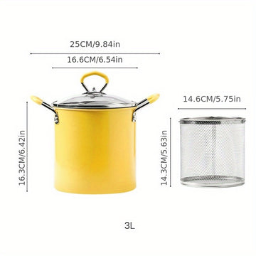 Freidora Tempura, Freidora pequeña para el hogar, Freidora de hierro fino sin recubrimiento, Cocina de inducción Estufa de gas Universal