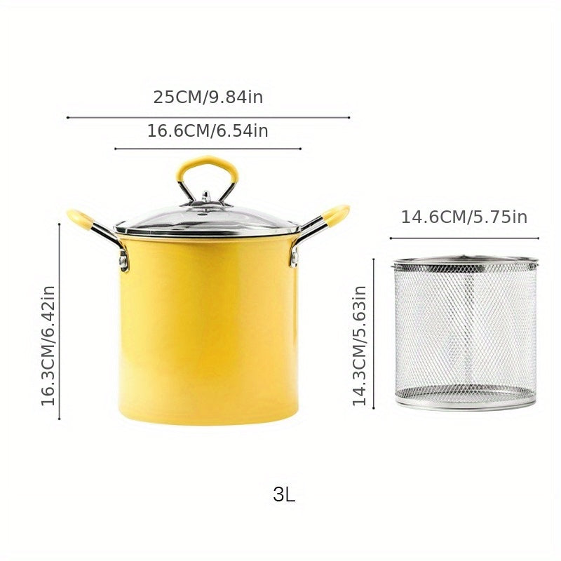 Freidora Tempura, Freidora pequeña para el hogar, Freidora de hierro fino sin recubrimiento, Cocina de inducción Estufa de gas Universal