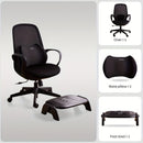 Silla de oficina con asiento transpirable, diseño ergonómico, inspirado en formas de conchas, con un aspecto elegante y suave.
