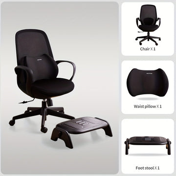 Silla de oficina con asiento transpirable, diseño ergonómico, inspirado en formas de conchas, con un aspecto elegante y suave.