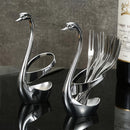 Base de cisne de acero inoxidable elegante con diseño creativo - Ideal para fiestas, bodas y uso doméstico, sin contacto con alimentos.