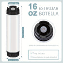 3 paquetes de botellas de plástico de 16 oz con punta rellenable, dispensador de válvula grande para salsas, kétchup, crema agria, jarabe autosellante, grado alimenticio, no necesita electricidad, blanco/negro/rojo