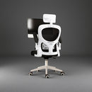 Silla de oficina ergonómica, diseño cómodo y transpirable, 4 estaciones - 12 meses, silla ejecutiva para hogar y oficina, inclinación manual, fácil de limpiar, [3 colores disponibles], base giratoria de 360°, [11 festividades para usar]