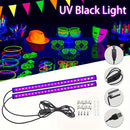 Tira de LED de luz negra UV, 1 metro de aleación de aluminio metálico, alimentada por USB, voltaje de funcionamiento de 5 V, fuente de luz LED para decoración, no requiere batería - Ideal para Halloween, Navidad, fiesta de cumpleaños, pintura corporal, c