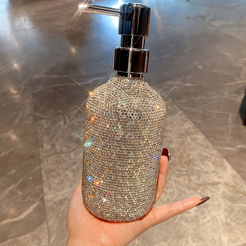 Botella de condicionador de baño de diamantes creativos de lujo, champú, gel de ducha, botella vacía de plástico de alta gama, presurizada, dividida, nueva.