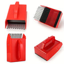 Recolector de arándanos metálico rojo - No necesita batería, perfecto para cosechar arándanos, moras, fresas, saúcos, grosellas, escaramujos y más, herramienta de cosecha de frutas | Mango ergonómico | Construcción duradera, herramienta de recolección de