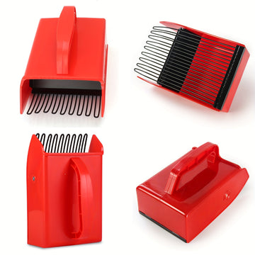 Recolector de arándanos metálico rojo - No necesita batería, perfecto para cosechar arándanos, moras, fresas, saúcos, grosellas, escaramujos y más, herramienta de cosecha de frutas | Mango ergonómico | Construcción duradera, herramienta de recolección de