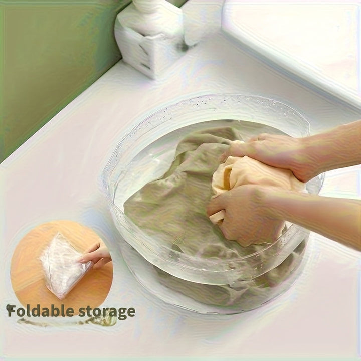 1 cubo de viaje grande con capacidad de 10L, lavabo plegable portátil para camping y hotel, accesorio esencial para viajes