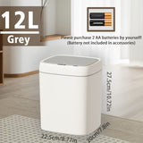 Cubo de basura inteligente con sensor de movimiento 12L/14L - Cierre silencioso, sello antiolores para cocina, baño y sala - Funciona con pilas AA (no incluidas)
